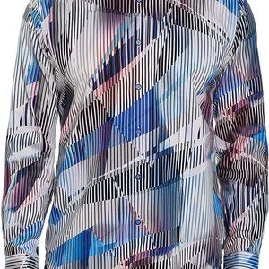 ROBERT GRAHAM Blue Grey Purple Geometric Long Sleeve Size XL Brand New w/ Tags